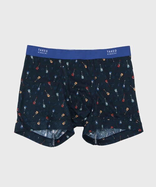 TAKEO KIKUCHI（タケオキクチ）の「ギターモチーフプリント ボクサーパンツ（ボクサーパンツ・メンズ・ネイビー/レッド系1・03/02）」の3枚目の写真