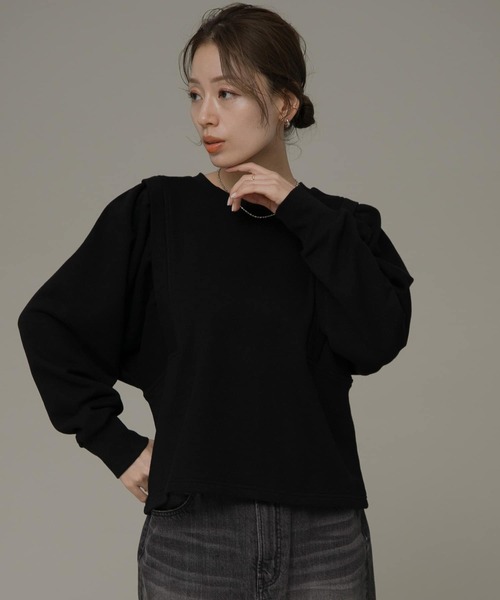 URBAN RESEARCH Sonny Label（アーバンリサーチサニーレーベル）の「ギャザードルマンスウェット（スウェット・レディース・カーキ/ブラック/ホワイト系その他・FREE）」の5枚目の写真