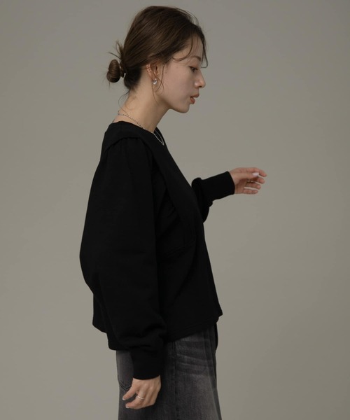 URBAN RESEARCH Sonny Label（アーバンリサーチサニーレーベル）の「ギャザードルマンスウェット（スウェット・レディース・カーキ/ブラック/ホワイト系その他・FREE）」の6枚目の写真