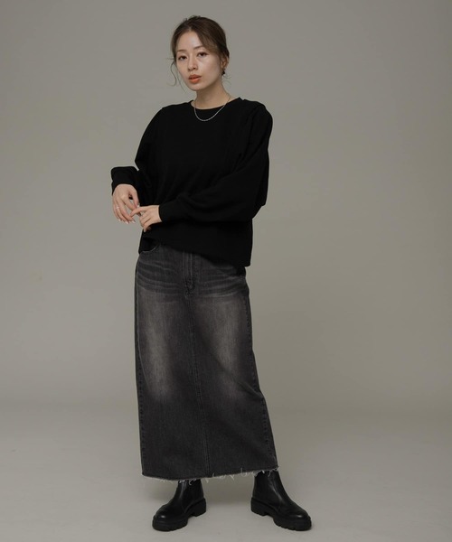 URBAN RESEARCH Sonny Label（アーバンリサーチサニーレーベル）の「ギャザードルマンスウェット（スウェット・レディース・カーキ/ブラック/ホワイト系その他・FREE）」の8枚目の写真