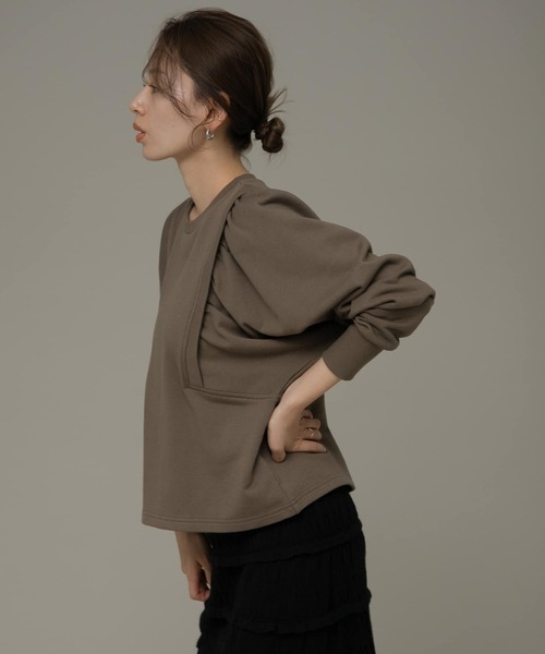 URBAN RESEARCH Sonny Label（アーバンリサーチサニーレーベル）の「ギャザードルマンスウェット（スウェット・レディース・カーキ/ブラック/ホワイト系その他・FREE）」の13枚目の写真