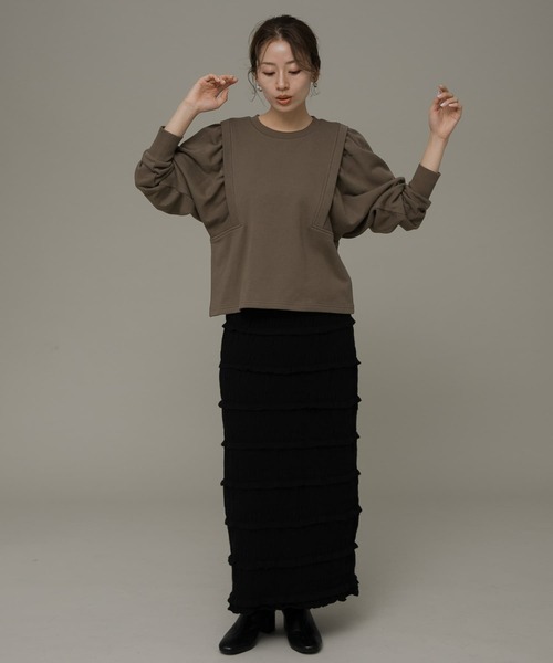 URBAN RESEARCH Sonny Label（アーバンリサーチサニーレーベル）の「ギャザードルマンスウェット（スウェット・レディース・カーキ/ブラック/ホワイト系その他・FREE）」の15枚目の写真