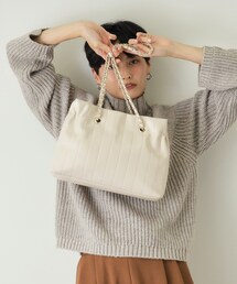 OPAQUE.CLIP | ストライプキルトチェーンショルダーバッグ(ショルダーバッグ)