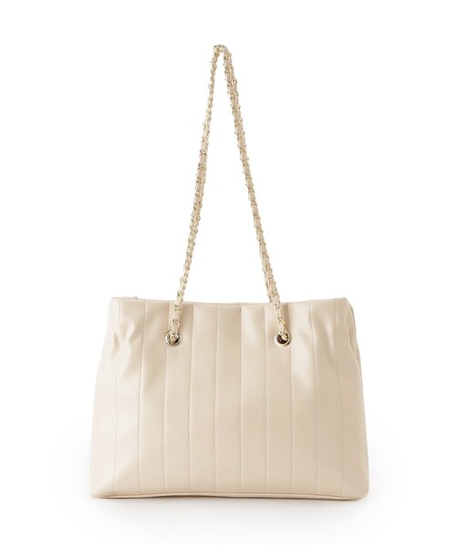 OPAQUE.CLIP(オペークドットクリップ)の「◆ストライプキルトチェーンショルダーバッグ(ショルダーバッグ・レディース・アイボリー/ブラック/ボルドー・00)」の12枚目の写真