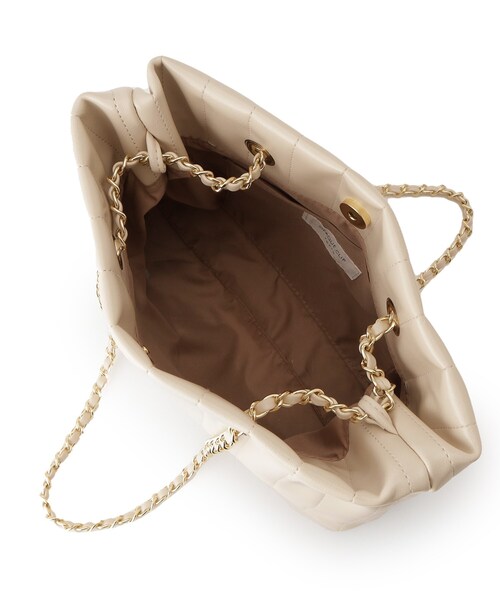 OPAQUE.CLIP(オペークドットクリップ)の「◆ストライプキルトチェーンショルダーバッグ(ショルダーバッグ・レディース・アイボリー/ブラック/ボルドー・00)」の16枚目の写真