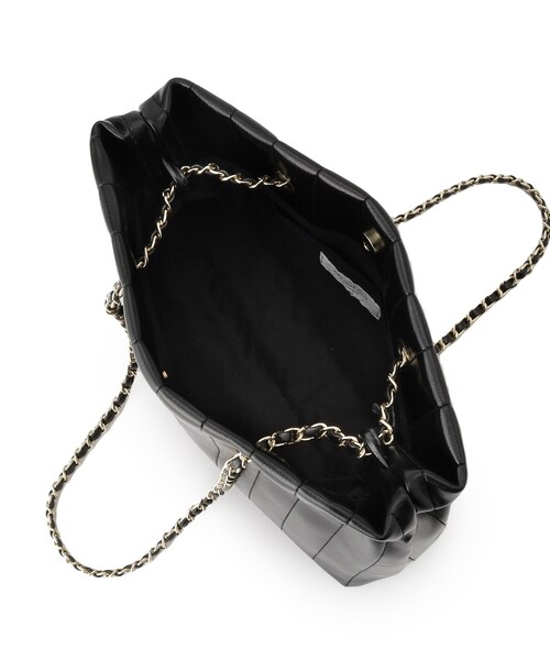 OPAQUE.CLIP(オペークドットクリップ)の「◆ストライプキルトチェーンショルダーバッグ(ショルダーバッグ・レディース・アイボリー/ブラック/ボルドー・00)」の17枚目の写真