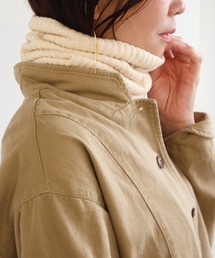 ciel serein（シエルスラン）の「肌側シルク＆表側コットン二重編み ネックウォーマー（ネックウォーマー/スヌード）」