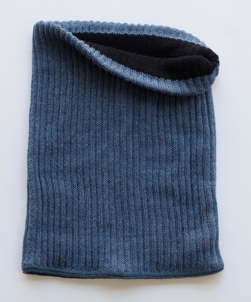 ciel serein（シエルスラン）の「肌側シルク＆表側コットン二重編み ネックウォーマー（ネックウォーマー/スヌード・レディース・インディゴブルー/ベージュ系/ブラウン/杢グレー/チャコール/ベージュ・FREE）」の12枚目の写真