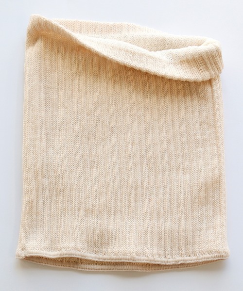 ciel serein（シエルスラン）の「肌側シルク＆表側コットン二重編み ネックウォーマー（ネックウォーマー/スヌード・レディース・インディゴブルー/ベージュ系/ブラウン/杢グレー/チャコール/ベージュ・FREE）」の14枚目の写真