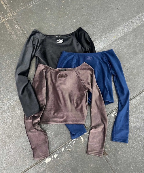 ENVYM(アンビー)の「ラグランベロアトップス(Tシャツ/カットソー・レディース・ブラック/ブラウン/ブルー・FREE)」の10枚目の写真