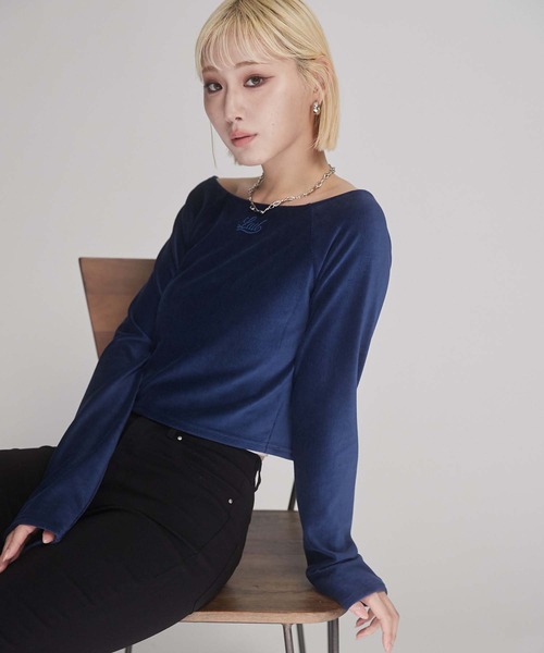 ENVYM(アンビー)の「ラグランベロアトップス(Tシャツ/カットソー・レディース・ブラック/ブラウン/ブルー・FREE)」の20枚目の写真