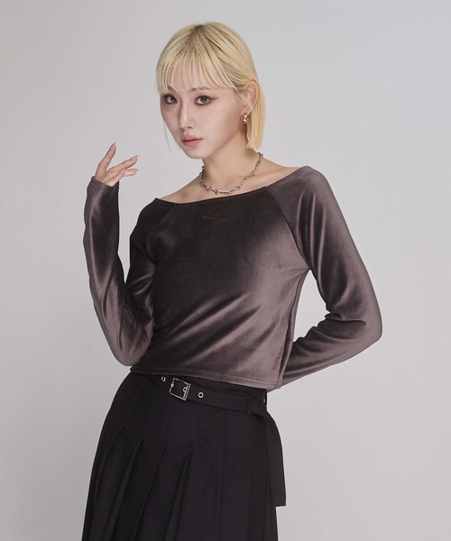 ENVYM(アンビー)の「ラグランベロアトップス(Tシャツ/カットソー・レディース・ブラック/ブラウン/ブルー・FREE)」の21枚目の写真