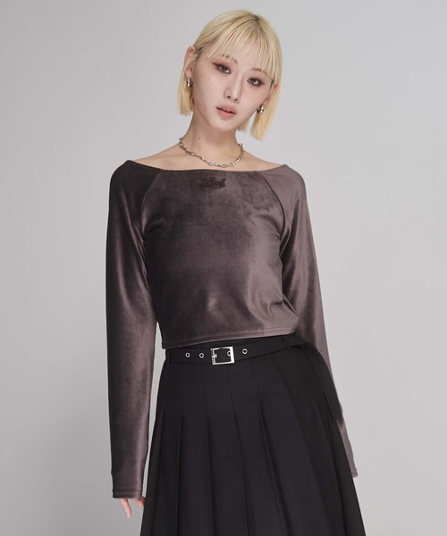 ENVYM(アンビー)の「ラグランベロアトップス(Tシャツ/カットソー・レディース・ブラック/ブラウン/ブルー・FREE)」の5枚目の写真