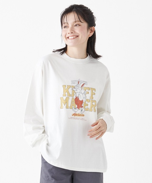 KRIFF MAYER Lady's Collection(クリフメイヤーレディースコレクション)の「クリフラビットロンT(Tシャツ/カットソー・レディース・ライトグリーン/カラフル/ブラック/オフホワイト/ブルー・MEDIUM/LARGE)」の2枚目の写真