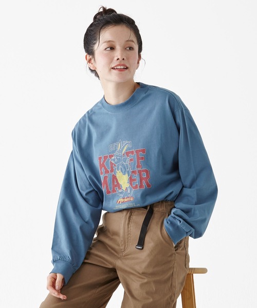 KRIFF MAYER Lady's Collection(クリフメイヤーレディースコレクション)の「クリフラビットロンT(Tシャツ/カットソー・レディース・ライトグリーン/カラフル/ブラック/オフホワイト/ブルー・MEDIUM/LARGE)」の4枚目の写真