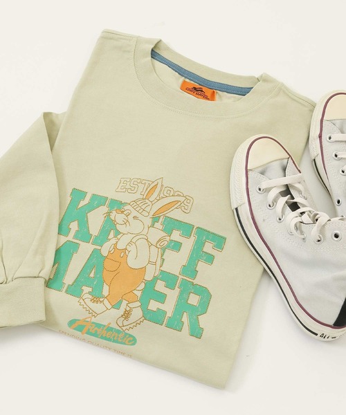 KRIFF MAYER Lady's Collection(クリフメイヤーレディースコレクション)の「クリフラビットロンT(Tシャツ/カットソー・レディース・ライトグリーン/カラフル/ブラック/オフホワイト/ブルー・MEDIUM/LARGE)」の1枚目の写真