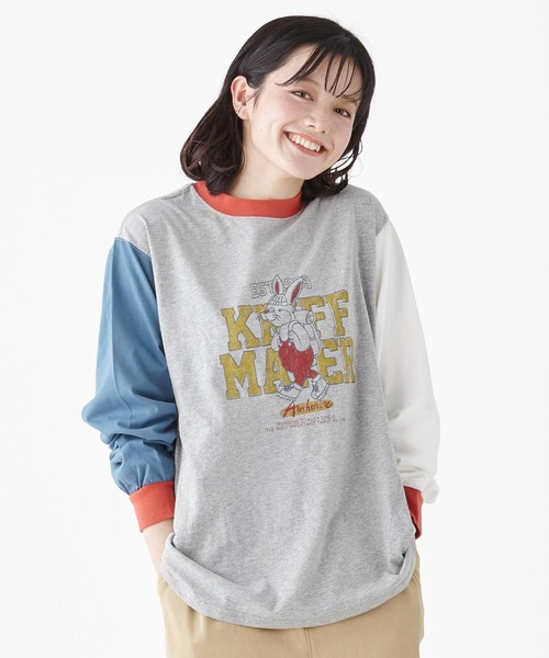 KRIFF MAYER Lady's Collection(クリフメイヤーレディースコレクション)の「クリフラビットロンT(Tシャツ/カットソー・レディース・ライトグリーン/カラフル/ブラック/オフホワイト/ブルー・MEDIUM/LARGE)」の6枚目の写真