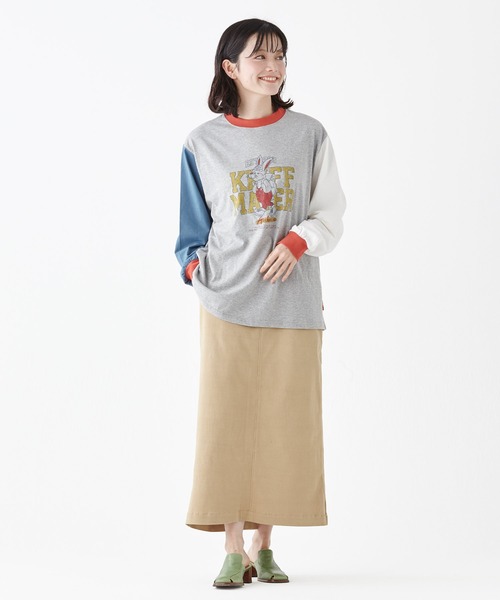 KRIFF MAYER Lady's Collection(クリフメイヤーレディースコレクション)の「クリフラビットロンT(Tシャツ/カットソー・レディース・ライトグリーン/カラフル/ブラック/オフホワイト/ブルー・MEDIUM/LARGE)」の7枚目の写真