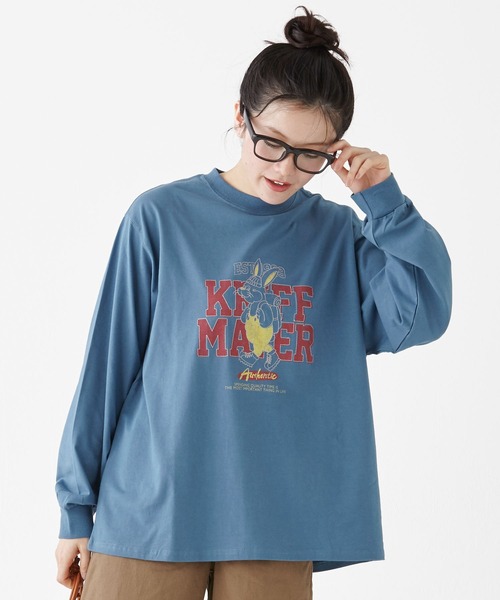 KRIFF MAYER Lady's Collection(クリフメイヤーレディースコレクション)の「クリフラビットロンT(Tシャツ/カットソー・レディース・ライトグリーン/カラフル/ブラック/オフホワイト/ブルー・MEDIUM/LARGE)」の14枚目の写真