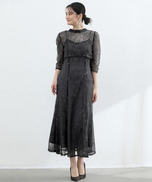 マキシドレス　ワンピース XANTHE LACE-TRIMMED MAXI DRESS | XANTHE レース トリム マキシ