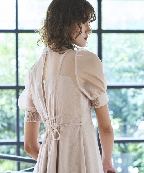 オーガンジー×レースドレス（ドレス）｜AND COUTURE（アンド