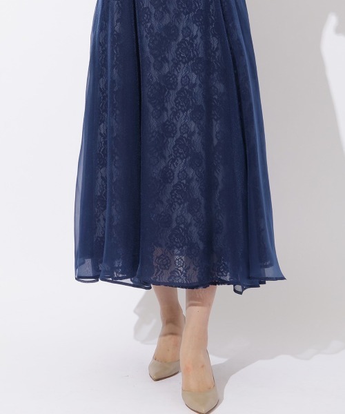 AND COUTURE(アンドクチュール)の「オーガンジー×レースドレス(ドレス・レディース・ライトグレー/ブラック/ネイビー/ベージュ・FREE)」の20枚目の写真