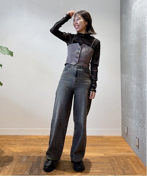 Mi-je（ミジェ）の「アソートワイドパンツ【韓国ファッション】（その他パンツ・レディース・ネイビー/ライトブルー/ブルー・S/M）」の15枚目の写真