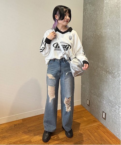 Mi-je（ミジェ）の「アソートワイドパンツ【韓国ファッション】（その他パンツ・レディース・ネイビー/ライトブルー/ブルー・S/M）」の11枚目の写真