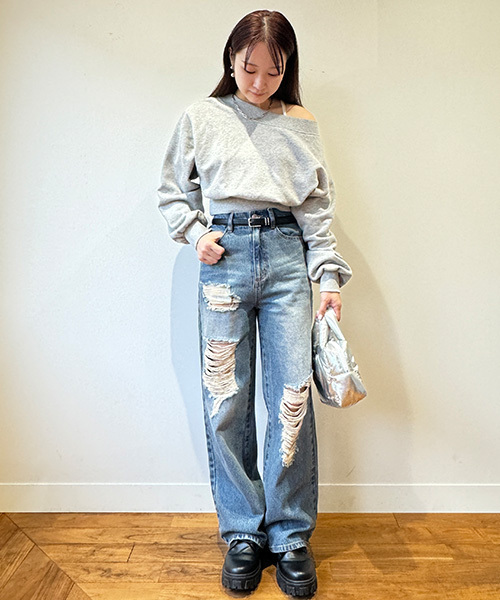 Mi-je（ミジェ）の「アソートワイドパンツ【韓国ファッション】（その他パンツ・レディース・ネイビー/ライトブルー/ブルー・S/M）」の8枚目の写真