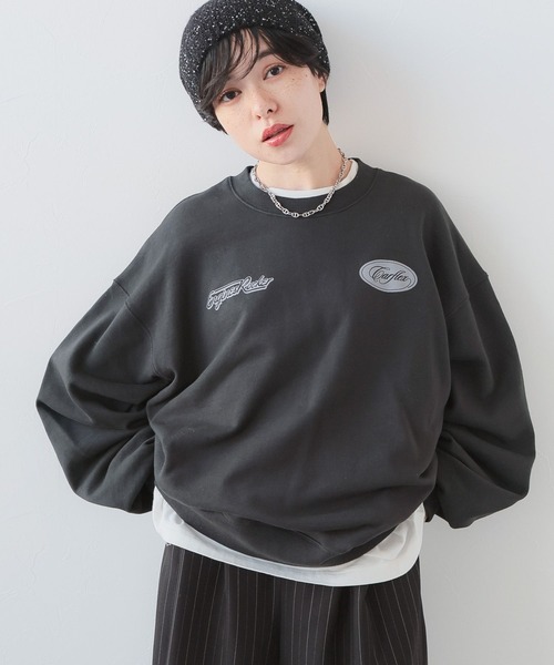 RAGEBLUE（レイジブルー）の「ワッペンモチーフ/プリントルーズスウェット（スウェット・レディース・ライトグレー/スミクロ・FREE）」の12枚目の写真