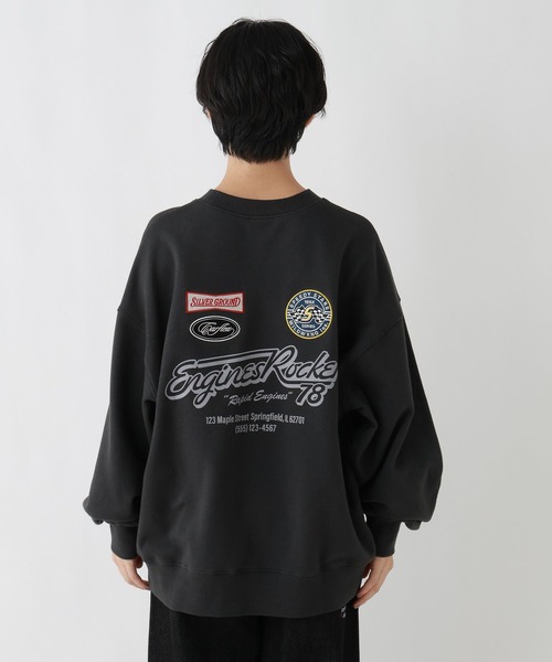 RAGEBLUE（レイジブルー）の「ワッペンモチーフ/プリントルーズスウェット（スウェット・レディース・ライトグレー/スミクロ・FREE）」の14枚目の写真