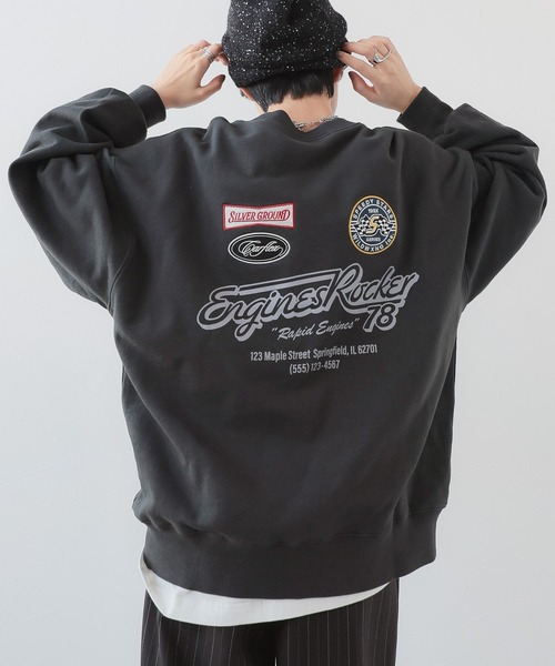 RAGEBLUE（レイジブルー）の「ワッペンモチーフ/プリントルーズスウェット（スウェット・レディース・ライトグレー/スミクロ・FREE）」の3枚目の写真