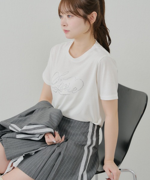 Another Branch olive des olive（アナザーブランチオリーブデオリーブ）の「キラキラロゴTシャツ（Tシャツ/カットソー・レディース・ブラック/オフホワイト・FREE）」の10枚目の写真