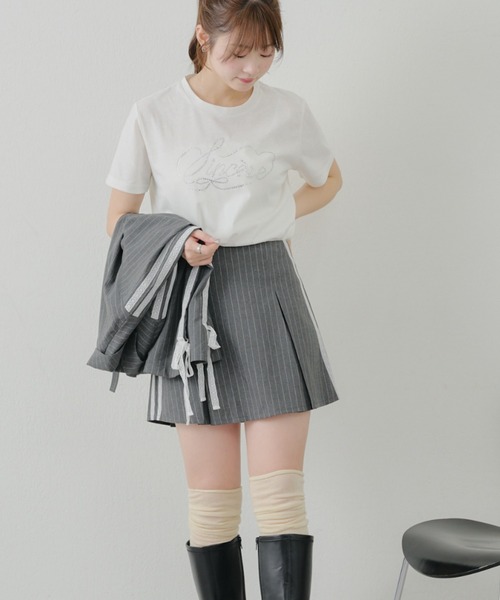 Another Branch olive des olive（アナザーブランチオリーブデオリーブ）の「キラキラロゴTシャツ（Tシャツ/カットソー・レディース・ブラック/オフホワイト・FREE）」の9枚目の写真