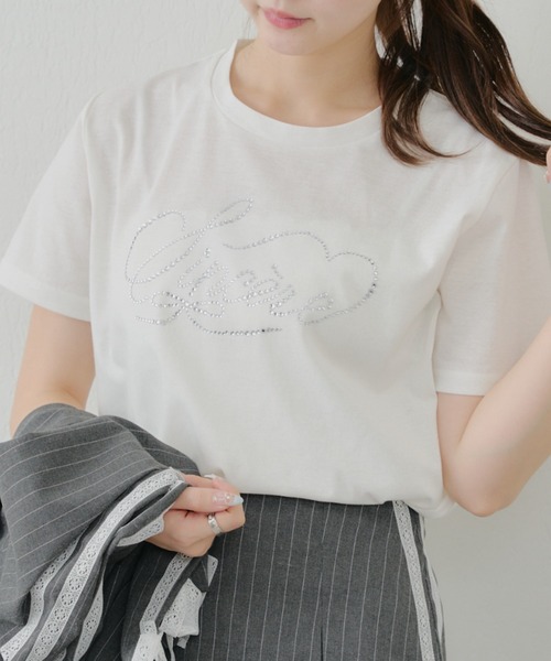 Another Branch olive des olive（アナザーブランチオリーブデオリーブ）の「キラキラロゴTシャツ（Tシャツ/カットソー・レディース・ブラック/オフホワイト・FREE）」の11枚目の写真