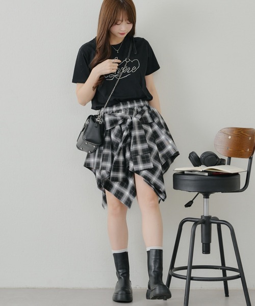 Another Branch olive des olive（アナザーブランチオリーブデオリーブ）の「キラキラロゴTシャツ（Tシャツ/カットソー・レディース・ブラック/オフホワイト・FREE）」の14枚目の写真