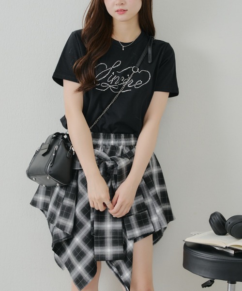 Another Branch olive des olive（アナザーブランチオリーブデオリーブ）の「キラキラロゴTシャツ（Tシャツ/カットソー・レディース・ブラック/オフホワイト・FREE）」の15枚目の写真