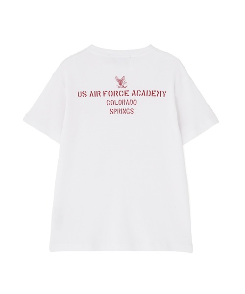 AVIREX（アヴィレックス）の「MINI WAFFLE T-SHIRT / ミニワッフル 半袖Tシャツ / AVIREX / アヴィレックス（Tシャツ/カットソー・メンズ・オリーブ/ホワイト/ブラック/チャコール・LARGE/MEDIUM/SMALL/X-LARGE）」の2枚目の写真