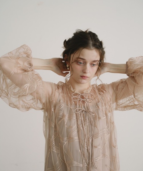 リボン刺繍ギャザードレス（ドレス）｜Dorry Doll（ドリードール）の