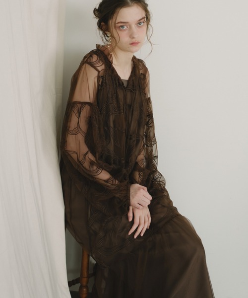 リボン刺繍ギャザードレス（ドレス）｜Dorry Doll（ドリードール）の