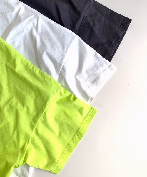 Q(キュー)の「ドライタッチコットンT(Tシャツ/カットソー・レディース・ライム/ホワイト/チャコールグレー・MEDIUM)」の6枚目の写真