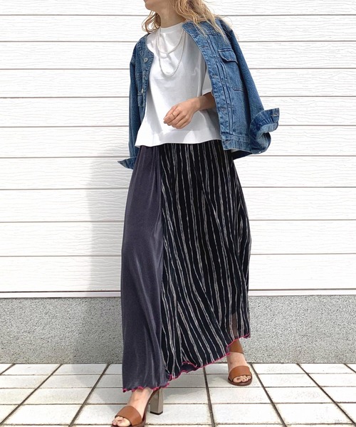 Q(キュー)の「ドライタッチコットンT(Tシャツ/カットソー・レディース・ライム/ホワイト/チャコールグレー・MEDIUM)」の22枚目の写真