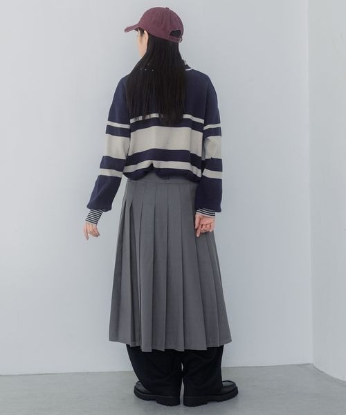 JEANASIS(ジーナシス)の「カットオフプリーツミモレスカート/321017(スカート・レディース・ブラック/グレー・SMALL/MEDIUM)」の17枚目の写真