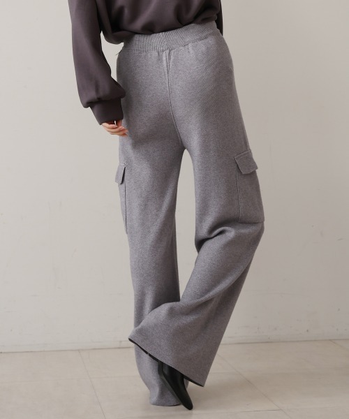 Bou Jeloud(ブージュルード)の「ニットカーゴパンツ(カーゴパンツ・レディース・グレー/ブラック/ベージュ・FREE)」の11枚目の写真