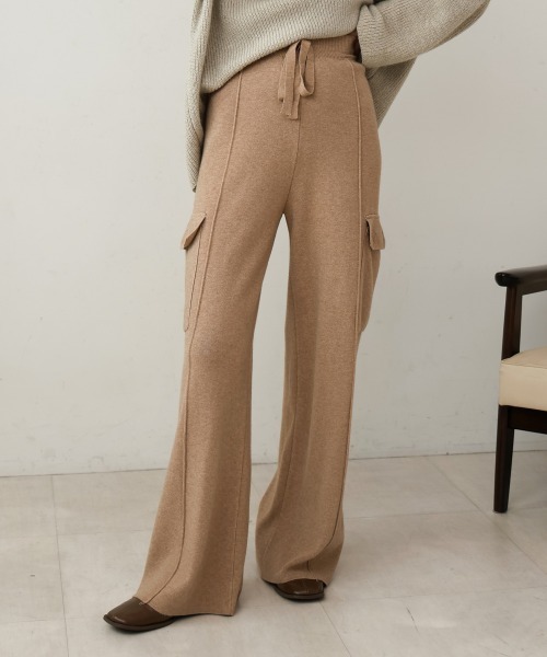 Bou Jeloud(ブージュルード)の「ニットカーゴパンツ(カーゴパンツ・レディース・グレー/ブラック/ベージュ・FREE)」の15枚目の写真