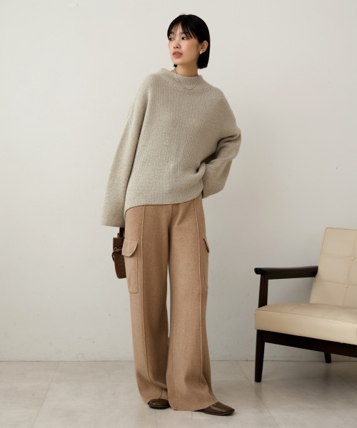 Bou Jeloud(ブージュルード)の「ニットカーゴパンツ(カーゴパンツ・レディース・グレー/ブラック/ベージュ・FREE)」の16枚目の写真