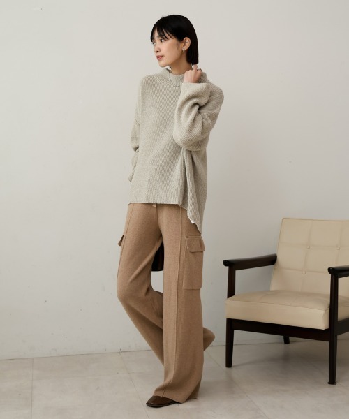 Bou Jeloud(ブージュルード)の「ニットカーゴパンツ(カーゴパンツ・レディース・グレー/ブラック/ベージュ・FREE)」の18枚目の写真