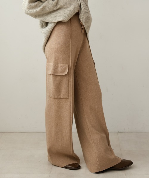 Bou Jeloud(ブージュルード)の「ニットカーゴパンツ(カーゴパンツ・レディース・グレー/ブラック/ベージュ・FREE)」の19枚目の写真