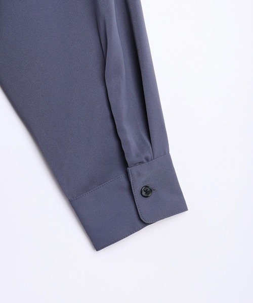 WESTSEA(ウエストシー)の「薔薇刺繍 とろみ 長袖シャツ(シャツ/ブラウス・メンズ・ホワイト/ブラック/ブルー・M/L)」の5枚目の写真