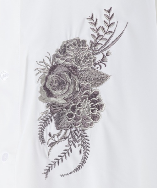 WESTSEA(ウエストシー)の「薔薇刺繍 とろみ 長袖シャツ(シャツ/ブラウス・メンズ・ホワイト/ブラック/ブルー・M/L)」の17枚目の写真